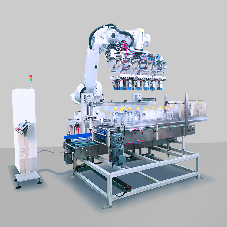 Robotic grab type packing machine